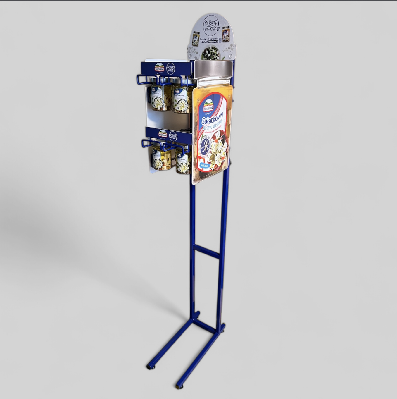 Powder-coated metal retail stand